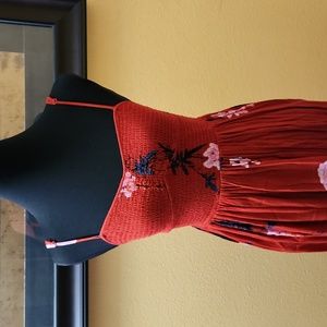 Free people Red floral dress